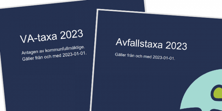 Bilder på avfallstaxa och VA-taxa
