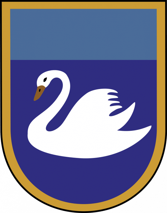 Logotyp med en svan