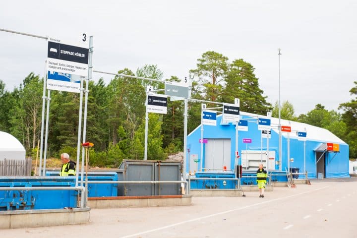 Översiktsbild på HÄverö återvinningscentral